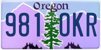 OR license plate 981OKR