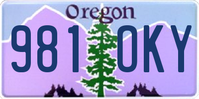 OR license plate 981OKY