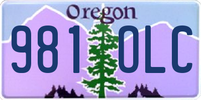 OR license plate 981OLC