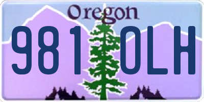 OR license plate 981OLH