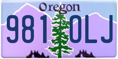 OR license plate 981OLJ