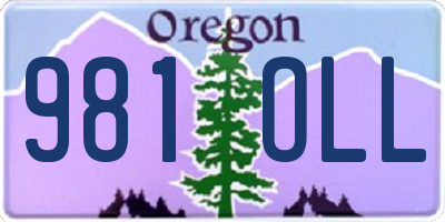 OR license plate 981OLL