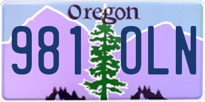 OR license plate 981OLN