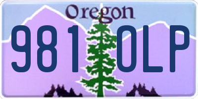 OR license plate 981OLP