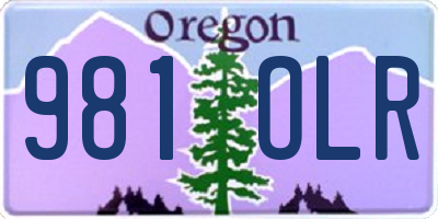 OR license plate 981OLR