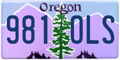 OR license plate 981OLS