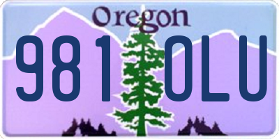 OR license plate 981OLU