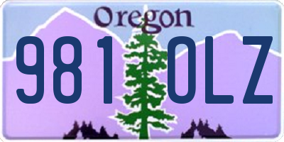 OR license plate 981OLZ