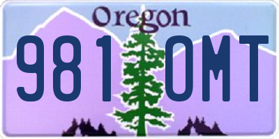 OR license plate 981OMT