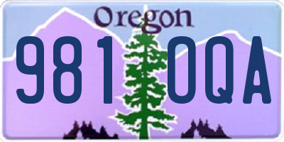 OR license plate 981OQA