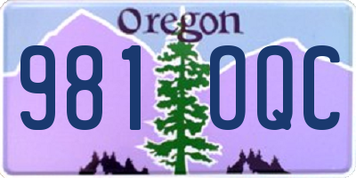 OR license plate 981OQC