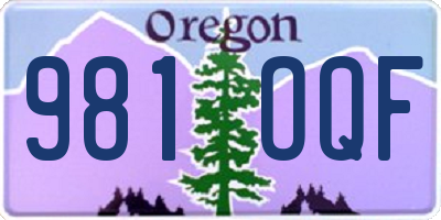 OR license plate 981OQF