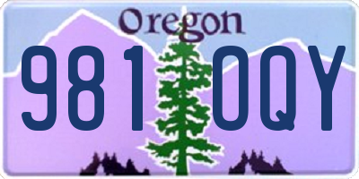 OR license plate 981OQY