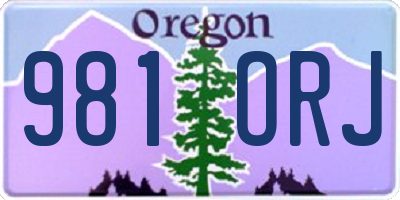 OR license plate 981ORJ