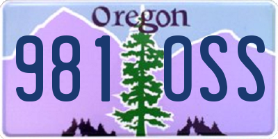 OR license plate 981OSS