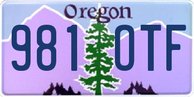 OR license plate 981OTF