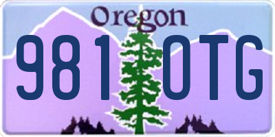 OR license plate 981OTG