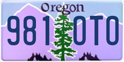 OR license plate 981OTO