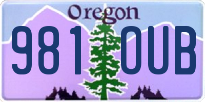 OR license plate 981OUB