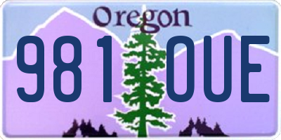 OR license plate 981OUE