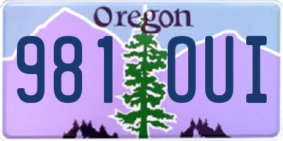 OR license plate 981OUI