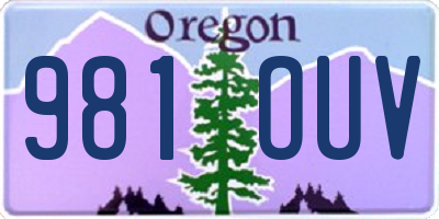 OR license plate 981OUV