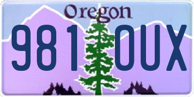 OR license plate 981OUX