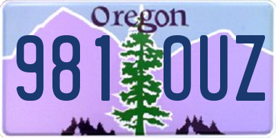 OR license plate 981OUZ