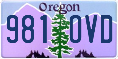 OR license plate 981OVD