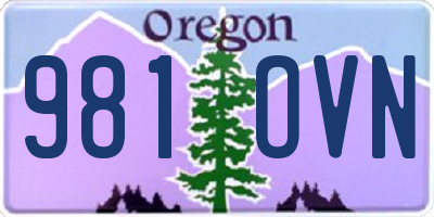 OR license plate 981OVN