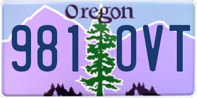 OR license plate 981OVT
