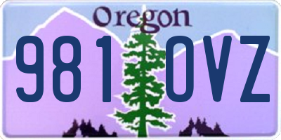 OR license plate 981OVZ