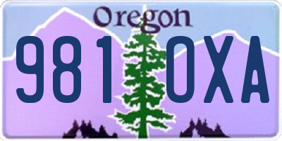 OR license plate 981OXA