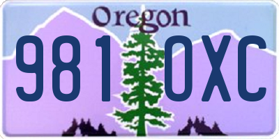 OR license plate 981OXC