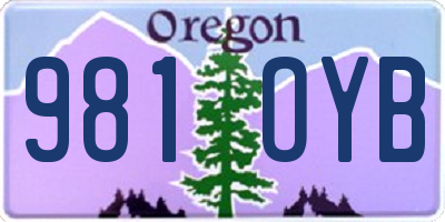 OR license plate 981OYB