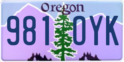 OR license plate 981OYK