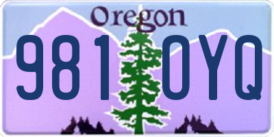 OR license plate 981OYQ