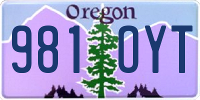 OR license plate 981OYT