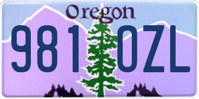 OR license plate 981OZL