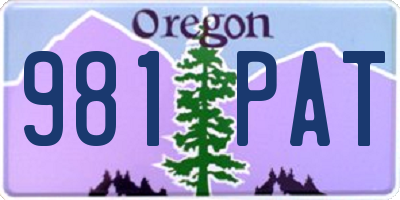 OR license plate 981PAT