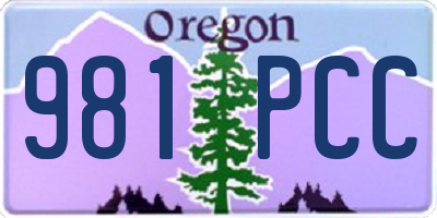 OR license plate 981PCC