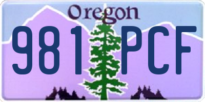 OR license plate 981PCF
