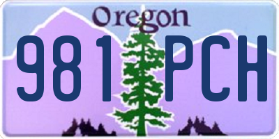 OR license plate 981PCH