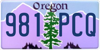 OR license plate 981PCQ