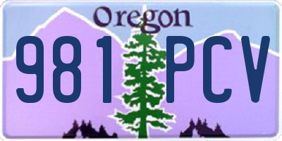 OR license plate 981PCV