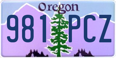 OR license plate 981PCZ