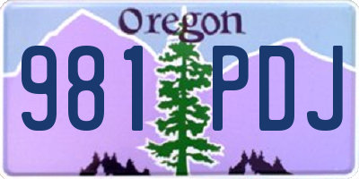 OR license plate 981PDJ