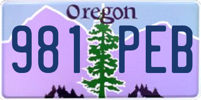 OR license plate 981PEB