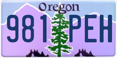 OR license plate 981PEH