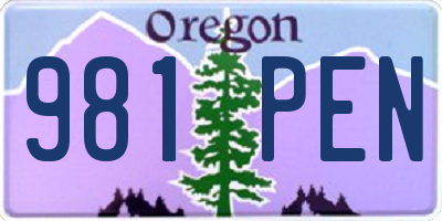 OR license plate 981PEN